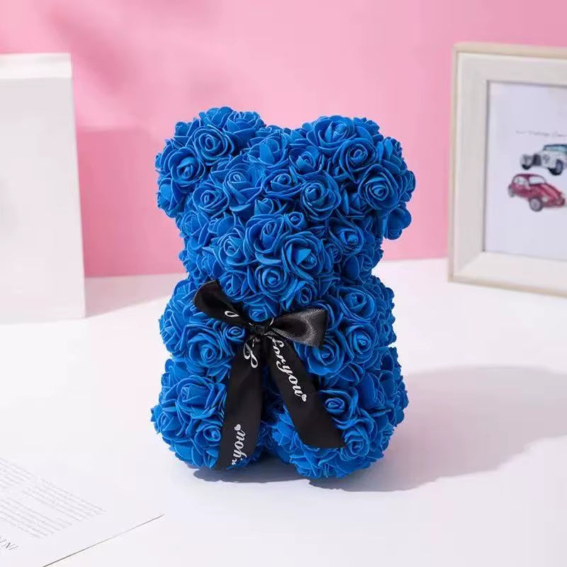 Artificial Rose Teddy Bear with or without Gift Box – Romantic Valentine’s & Anniversary Gift