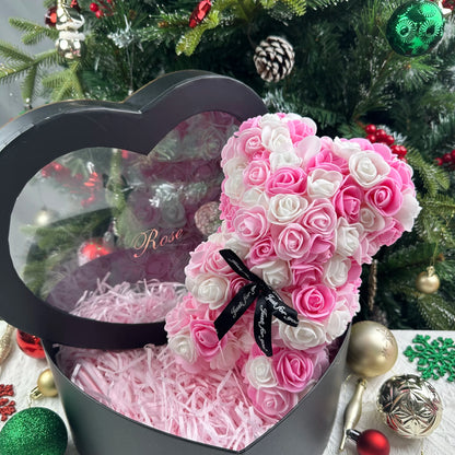 Artificial Rose Teddy Bear with or without Gift Box – Romantic Valentine’s & Anniversary Gift