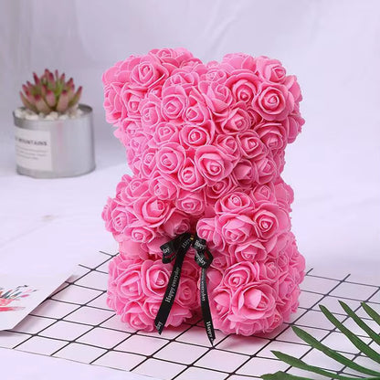 Artificial Rose Teddy Bear with or without Gift Box – Romantic Valentine’s & Anniversary Gift