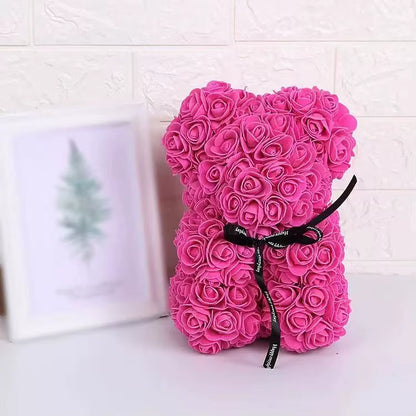 Artificial Rose Teddy Bear with or without Gift Box – Romantic Valentine’s & Anniversary Gift