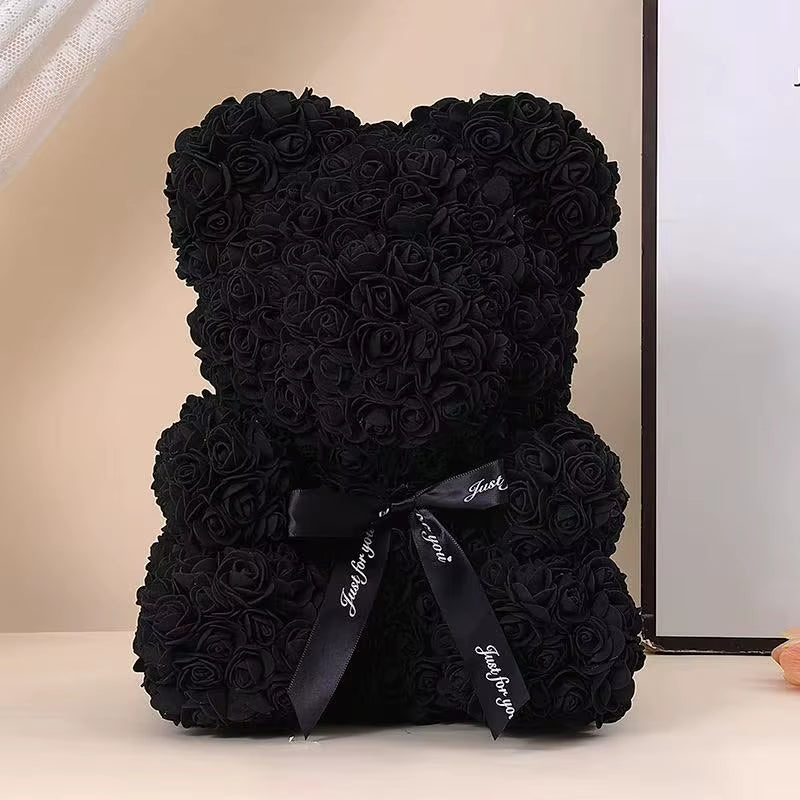 Artificial Rose Teddy Bear with or without Gift Box – Romantic Valentine’s & Anniversary Gift
